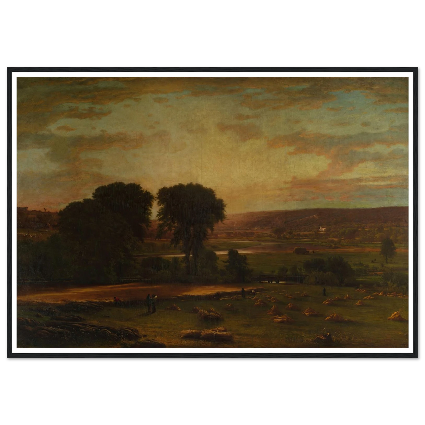 Peace and Plenty (1865) Art Print | George Inness - Framed Poster - 30x40 cm / 12x16″ - Black frame