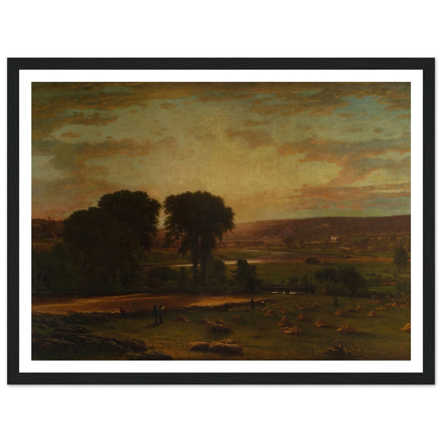 Peace and Plenty (1865) Art Print | George Inness - Framed Poster - 30x40 cm / 12x16″ - Black frame