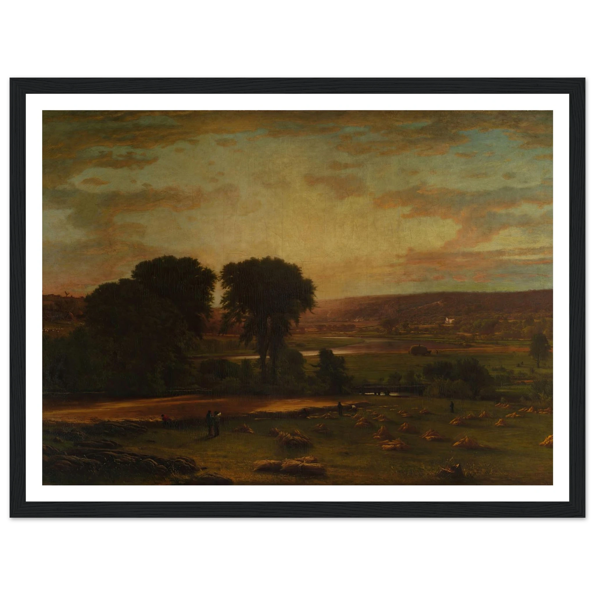 Peace and Plenty (1865) Art Print | George Inness - Framed Poster - 30x40 cm / 12x16″ - Black frame