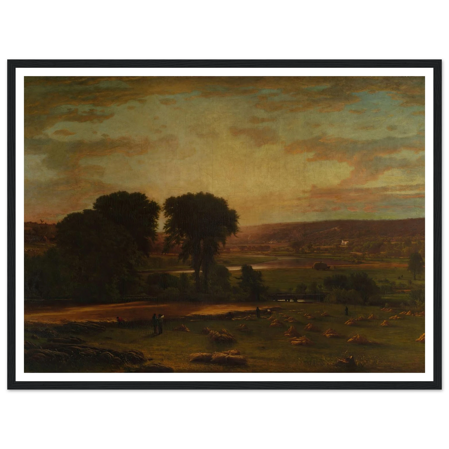 Peace and Plenty (1865) Art Print | George Inness - Framed Poster - 30x40 cm / 12x16″ - Black frame