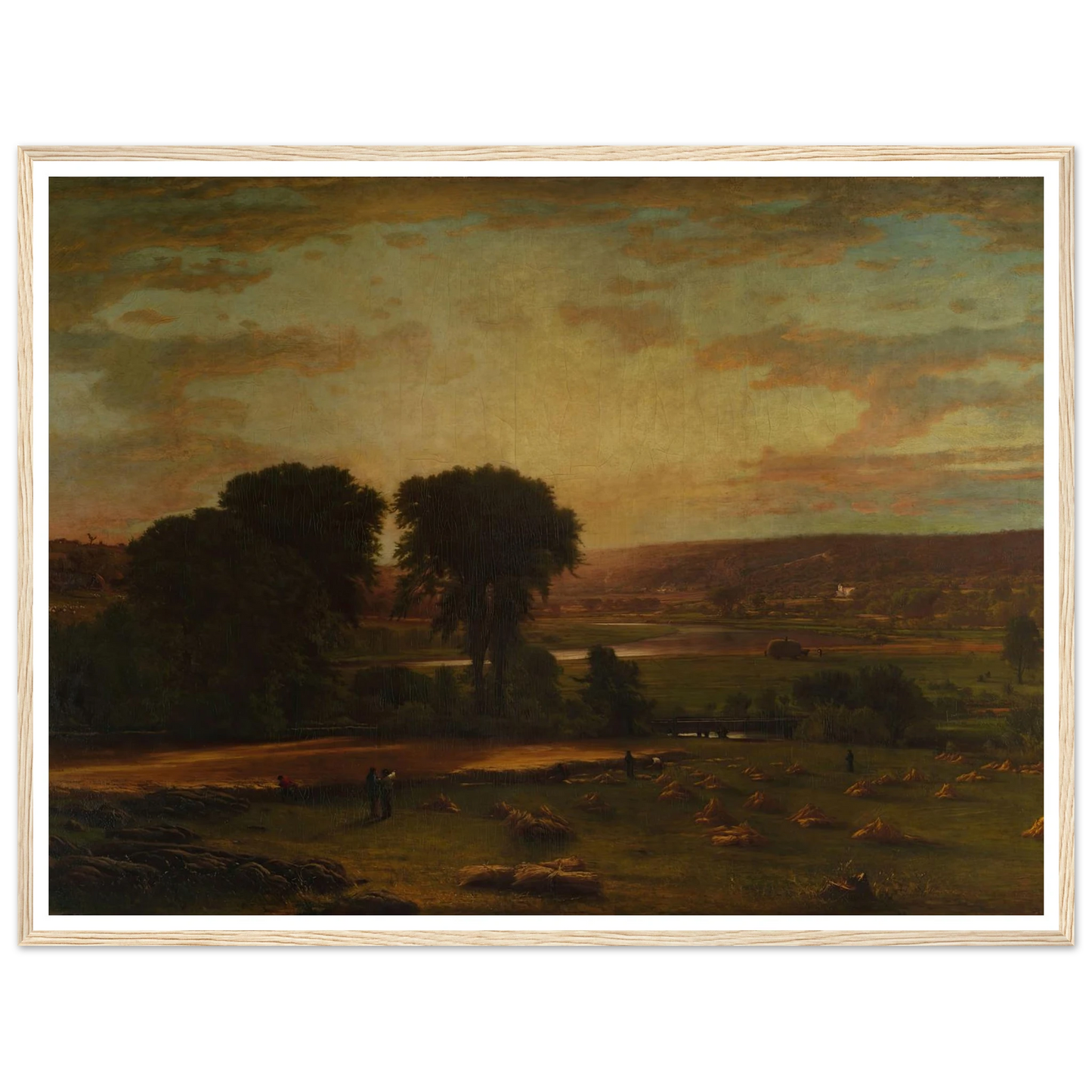 Peace and Plenty (1865) Art Print | George Inness - Framed Poster - 30x40 cm / 12x16″ - Black frame