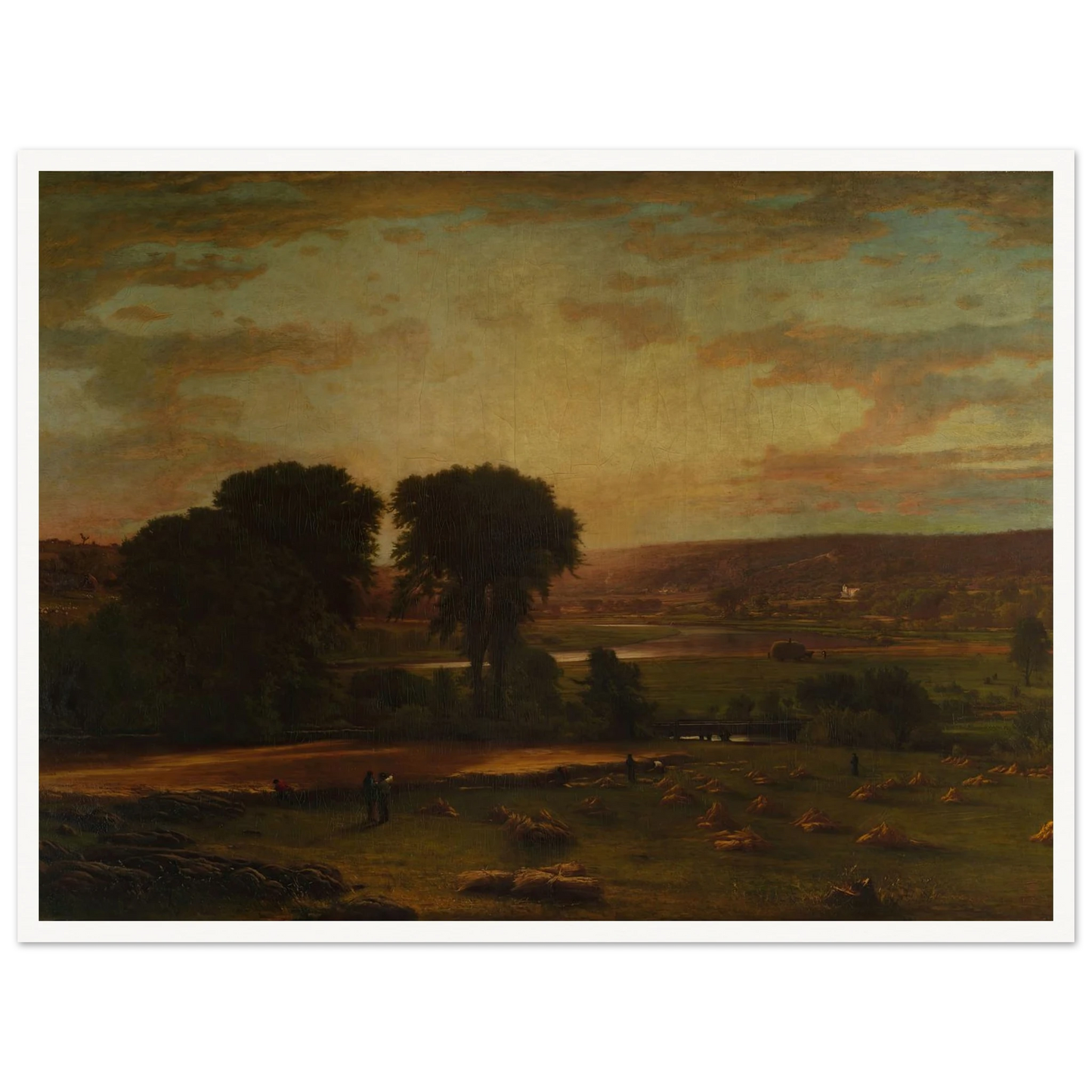 Peace and Plenty (1865) Art Print | George Inness - Framed Poster - 30x40 cm / 12x16″ - Black frame