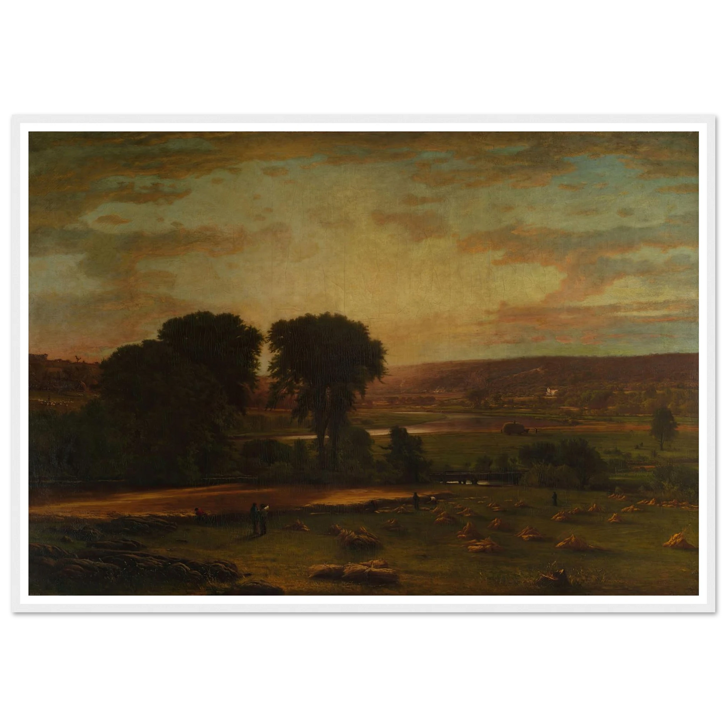 Peace and Plenty (1865) Art Print | George Inness - Framed Poster - 30x40 cm / 12x16″ - Black frame