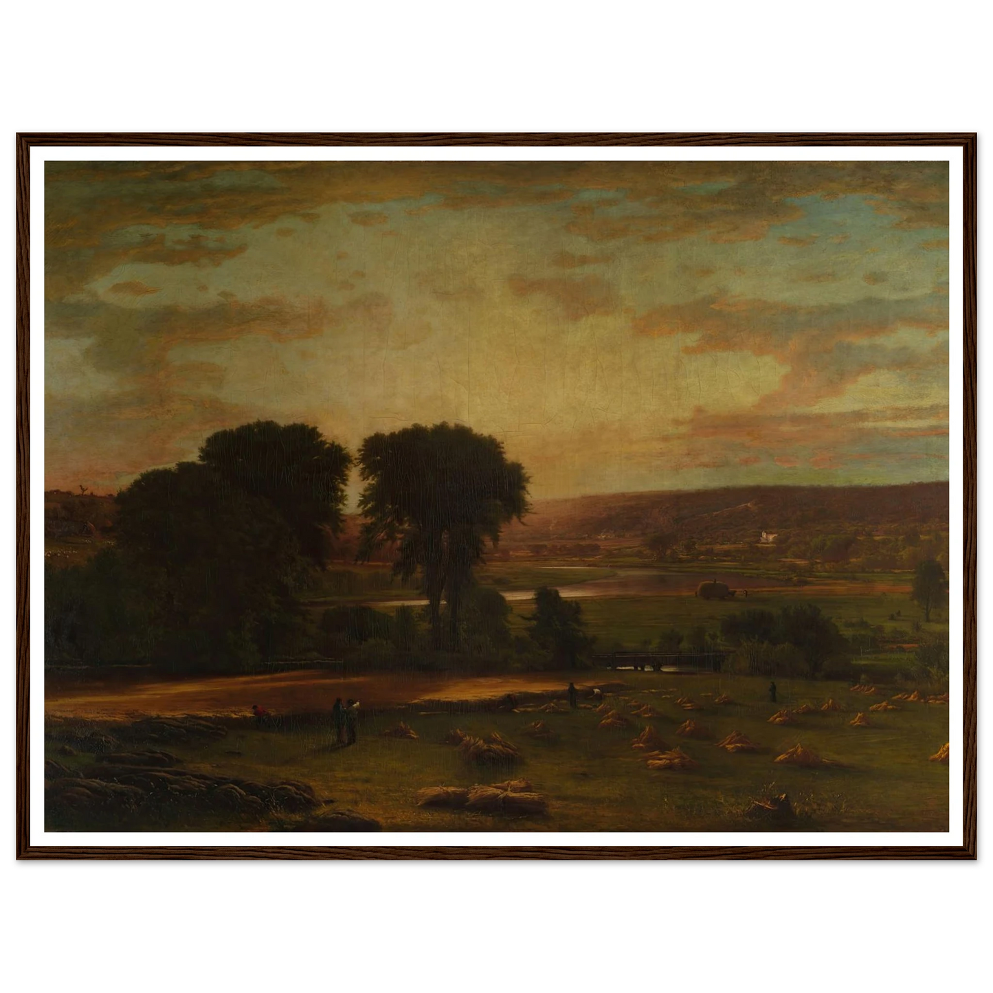 Peace and Plenty (1865) Art Print | George Inness - Framed Poster - 30x40 cm / 12x16″ - Black frame