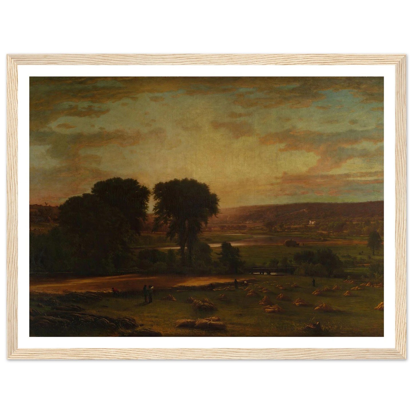 Peace and Plenty (1865) Art Print | George Inness - Framed Poster - 30x40 cm / 12x16″ - Black frame