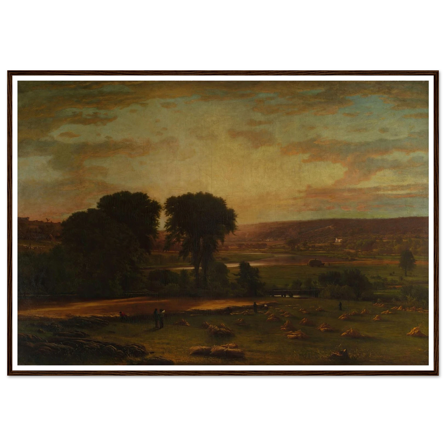 Peace and Plenty (1865) Art Print | George Inness - Framed Poster - 30x40 cm / 12x16″ - Black frame
