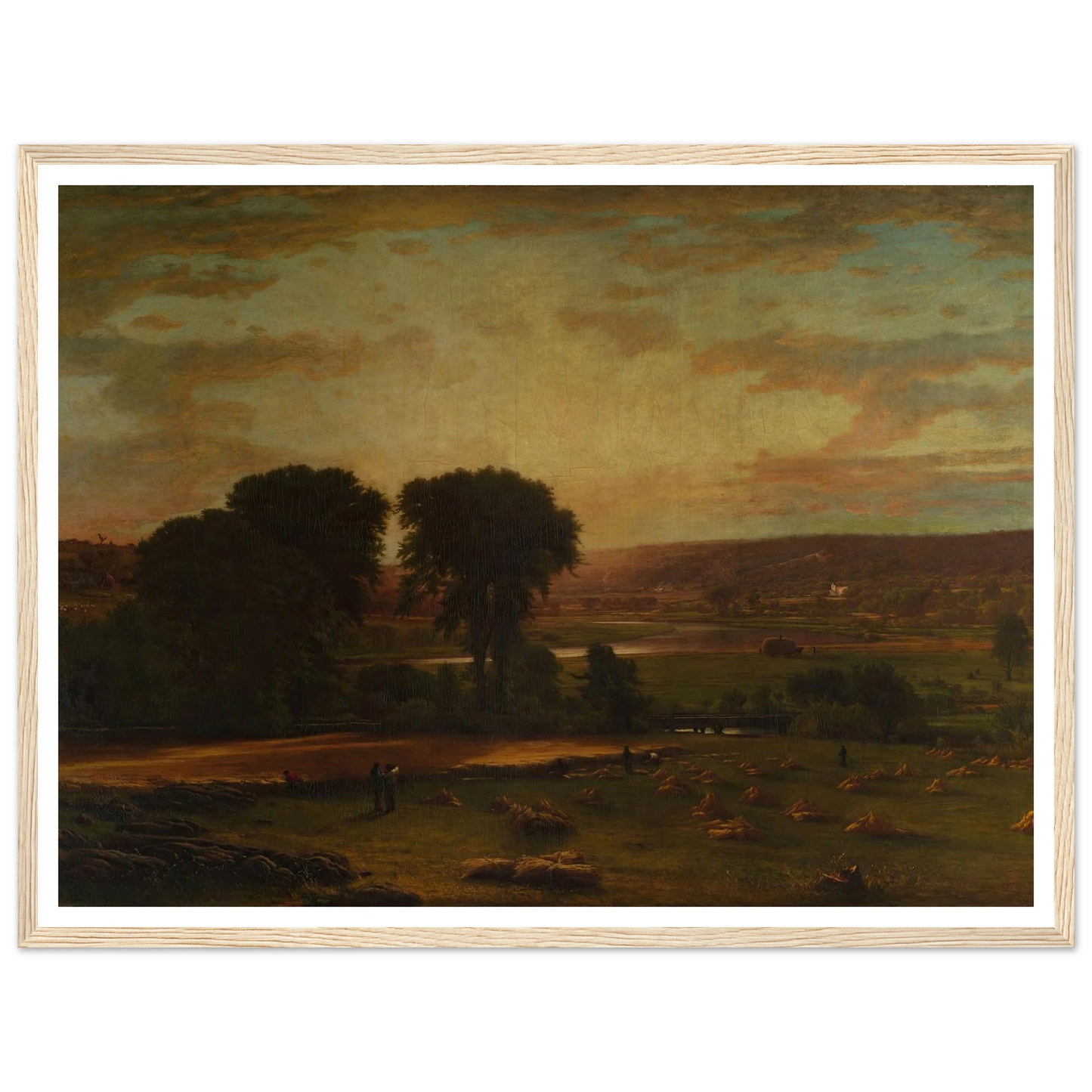 Peace and Plenty (1865) Art Print | George Inness - Framed Poster - 30x40 cm / 12x16″ - Black frame