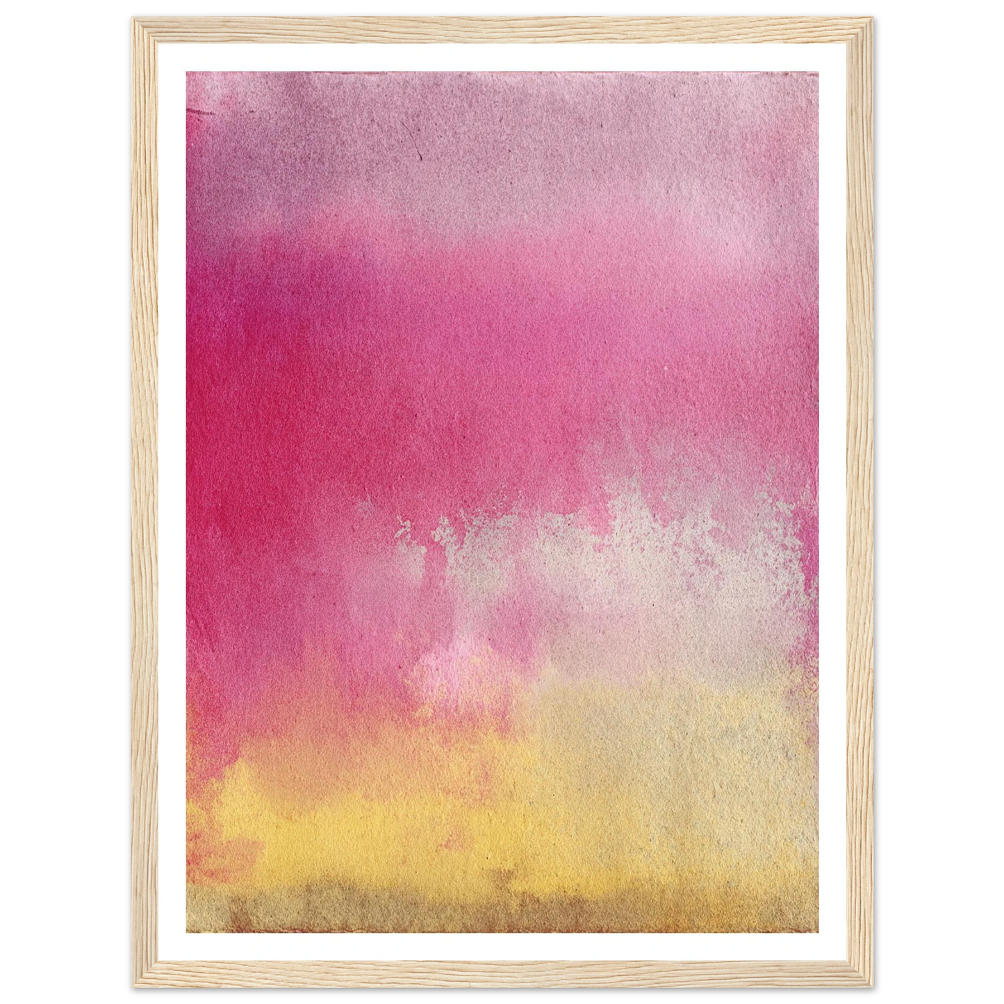 Peach and Berry Field - Framed Poster - 30x40 cm / 12x16″ - Black frame