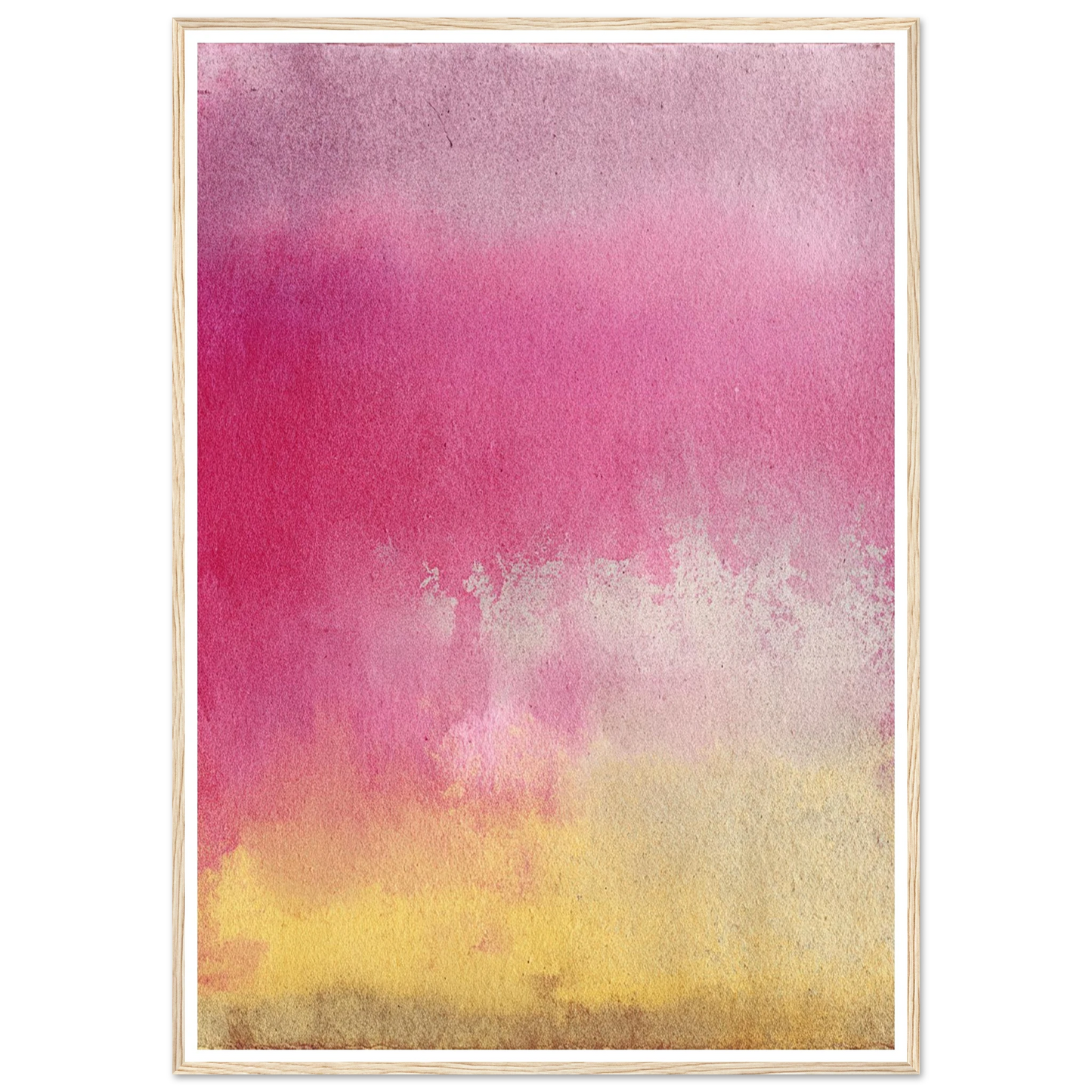 Peach and Berry Field - Framed Poster - 30x40 cm / 12x16″ - Black frame