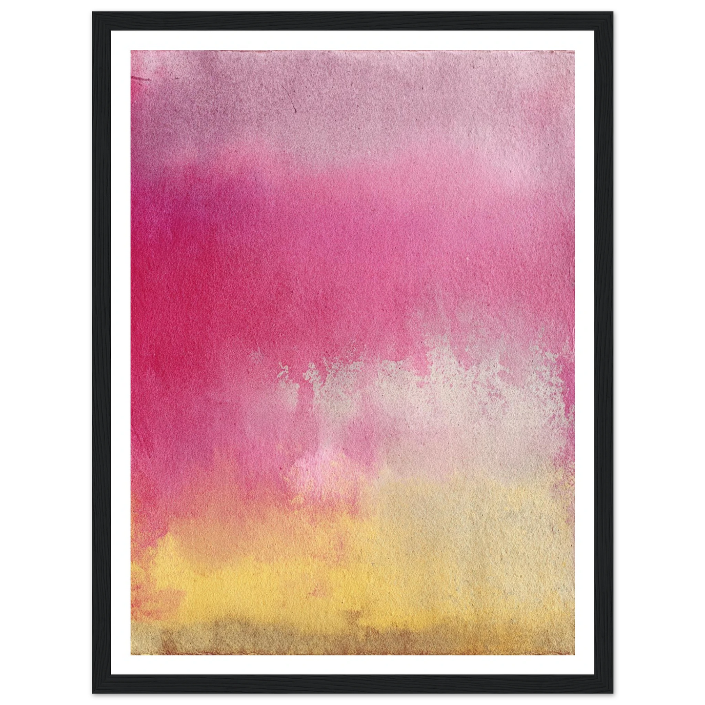 Peach and Berry Field - Framed Poster - 30x40 cm / 12x16″ - Black frame
