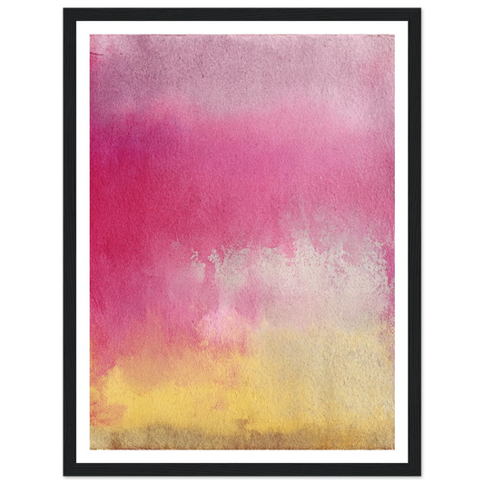 Peach and Berry Field - Framed Poster - 30x40 cm / 12x16″ - Black frame