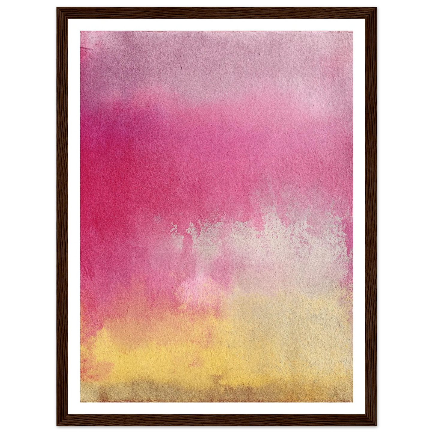 Peach and Berry Field - Framed Poster - 30x40 cm / 12x16″ - Black frame