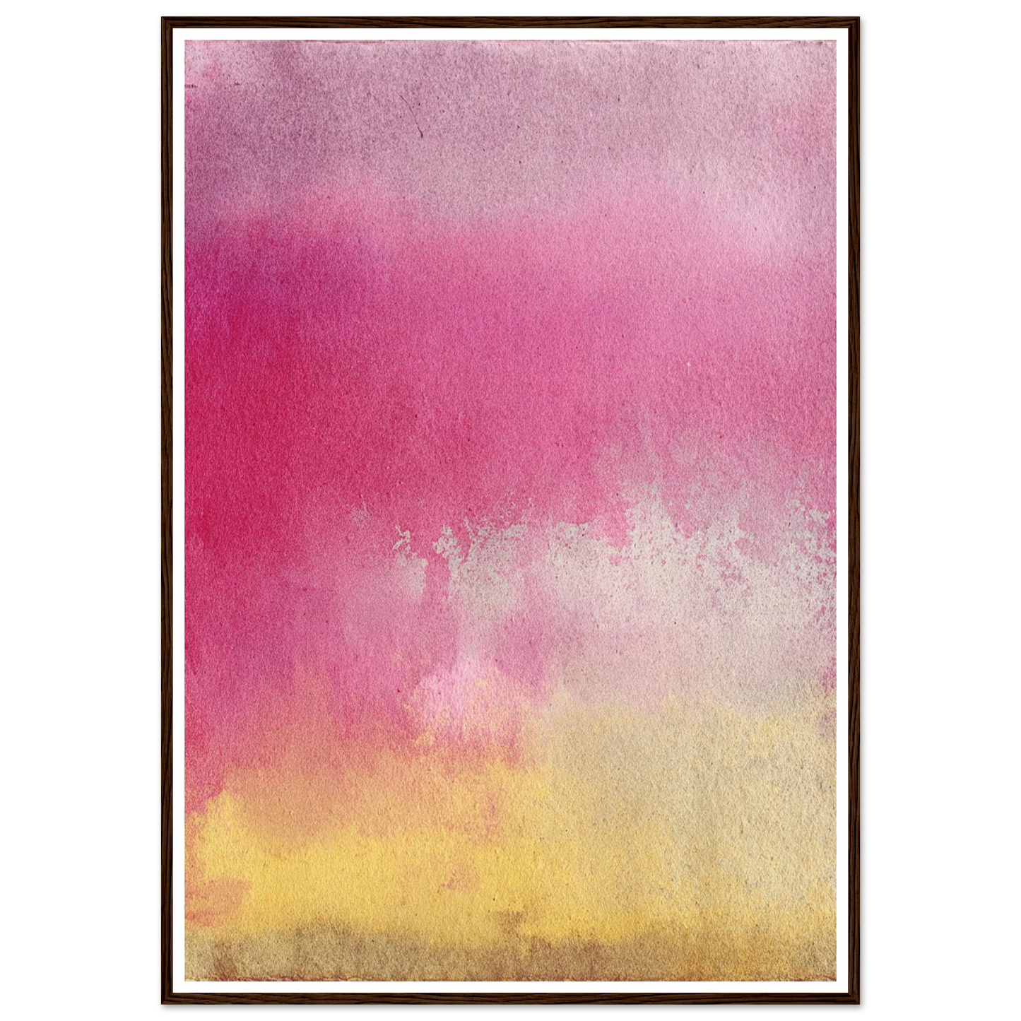 Peach and Berry Field - Framed Poster - 30x40 cm / 12x16″ - Black frame