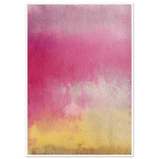 Peach and Berry Field - Framed Poster - 30x40 cm / 12x16″ - Black frame