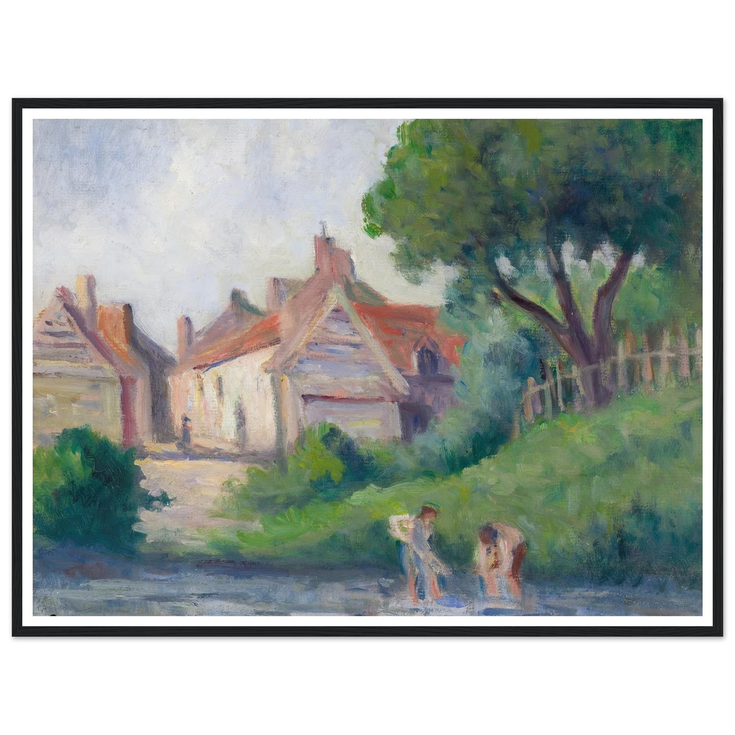 Pecquigny Art Print | Maximilien Luce - Framed Poster - 30x40 cm / 12x16″ - Black frame