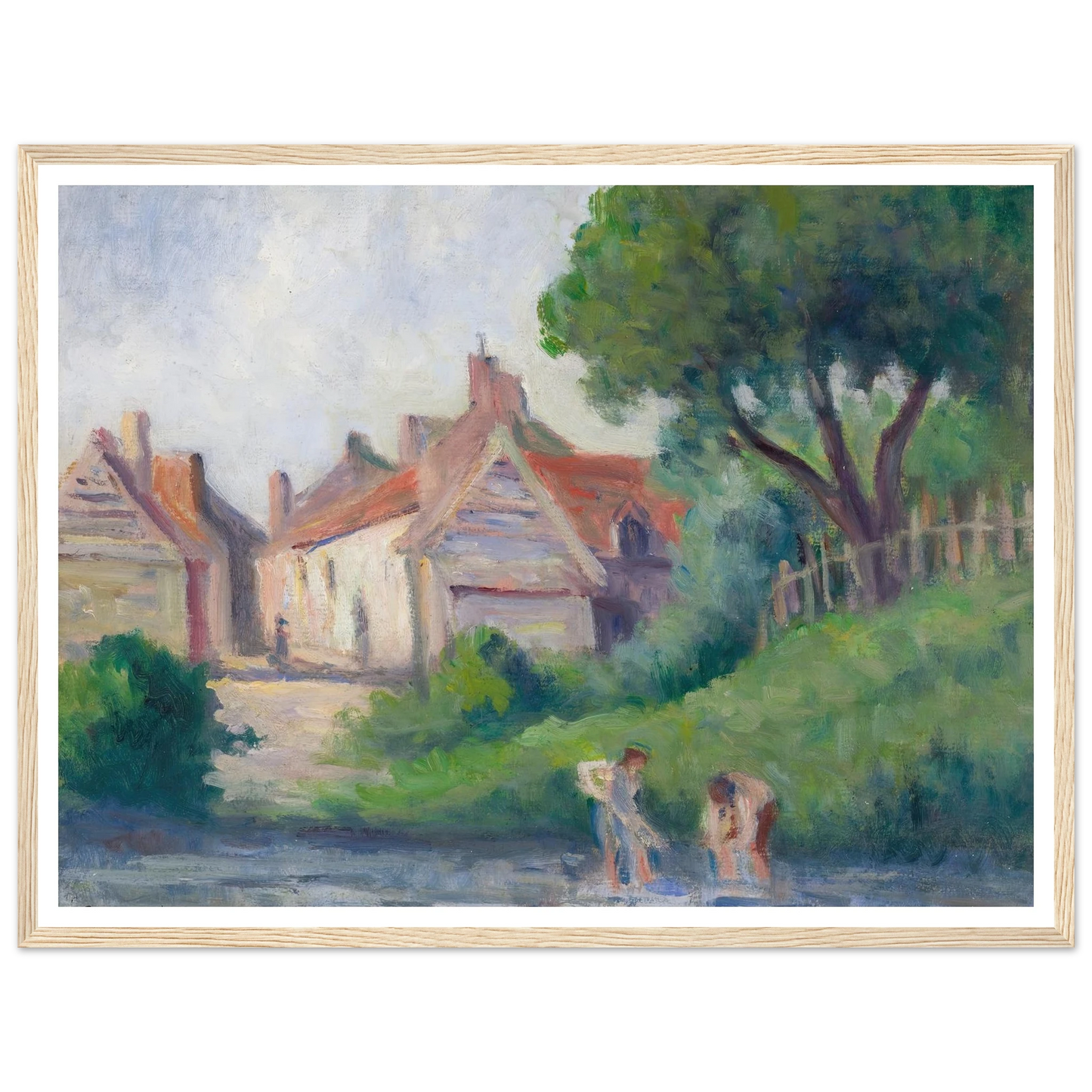 Pecquigny Art Print | Maximilien Luce - Framed Poster - 30x40 cm / 12x16″ - Black frame