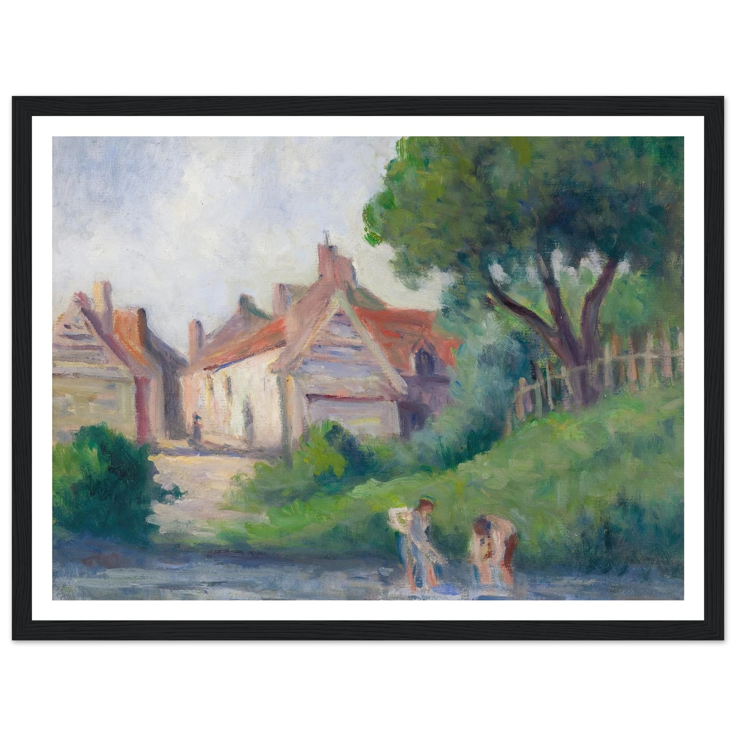 Pecquigny Art Print | Maximilien Luce - Framed Poster - 30x40 cm / 12x16″ - Black frame