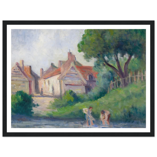 Pecquigny Art Print | Maximilien Luce - Framed Poster - 30x40 cm / 12x16″ - Black frame