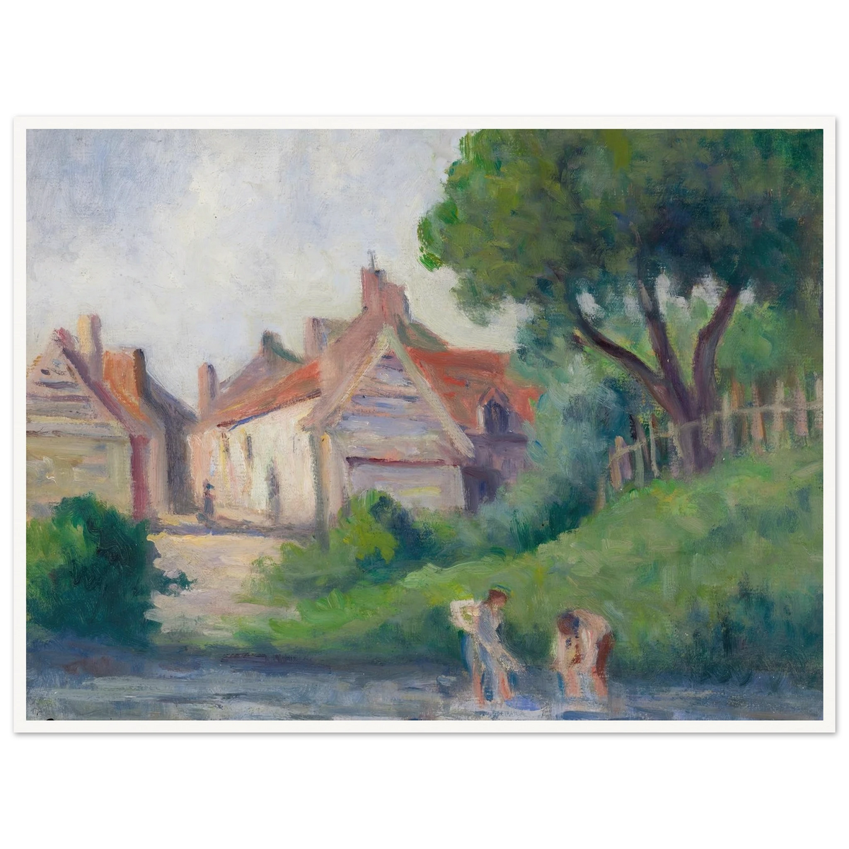 Pecquigny Art Print | Maximilien Luce - Framed Poster - 30x40 cm / 12x16″ - Black frame
