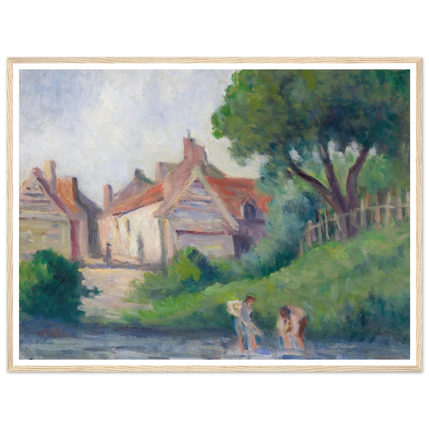 Pecquigny Art Print | Maximilien Luce - Framed Poster - 30x40 cm / 12x16″ - Black frame