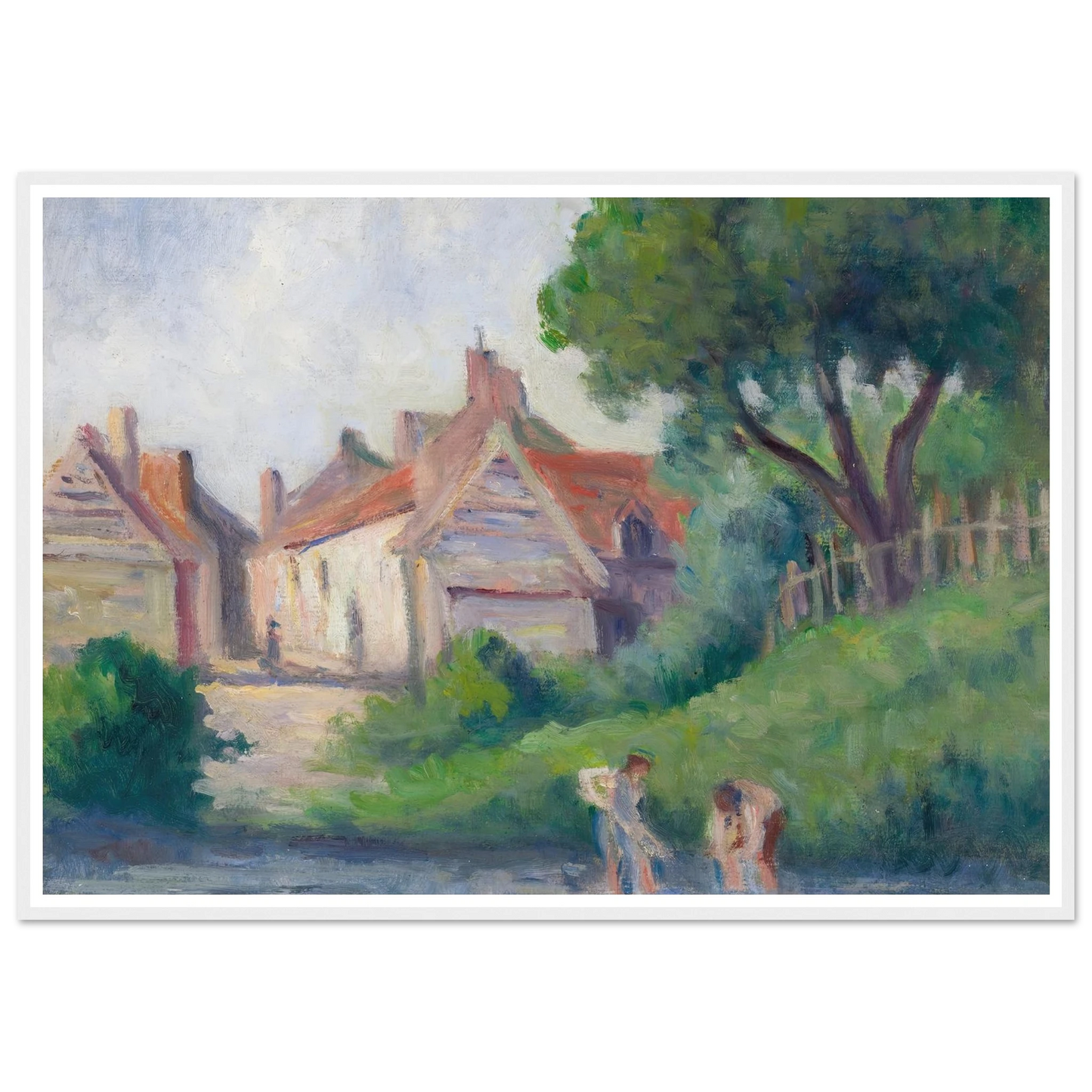 Pecquigny Art Print | Maximilien Luce - Framed Poster - 30x40 cm / 12x16″ - Black frame