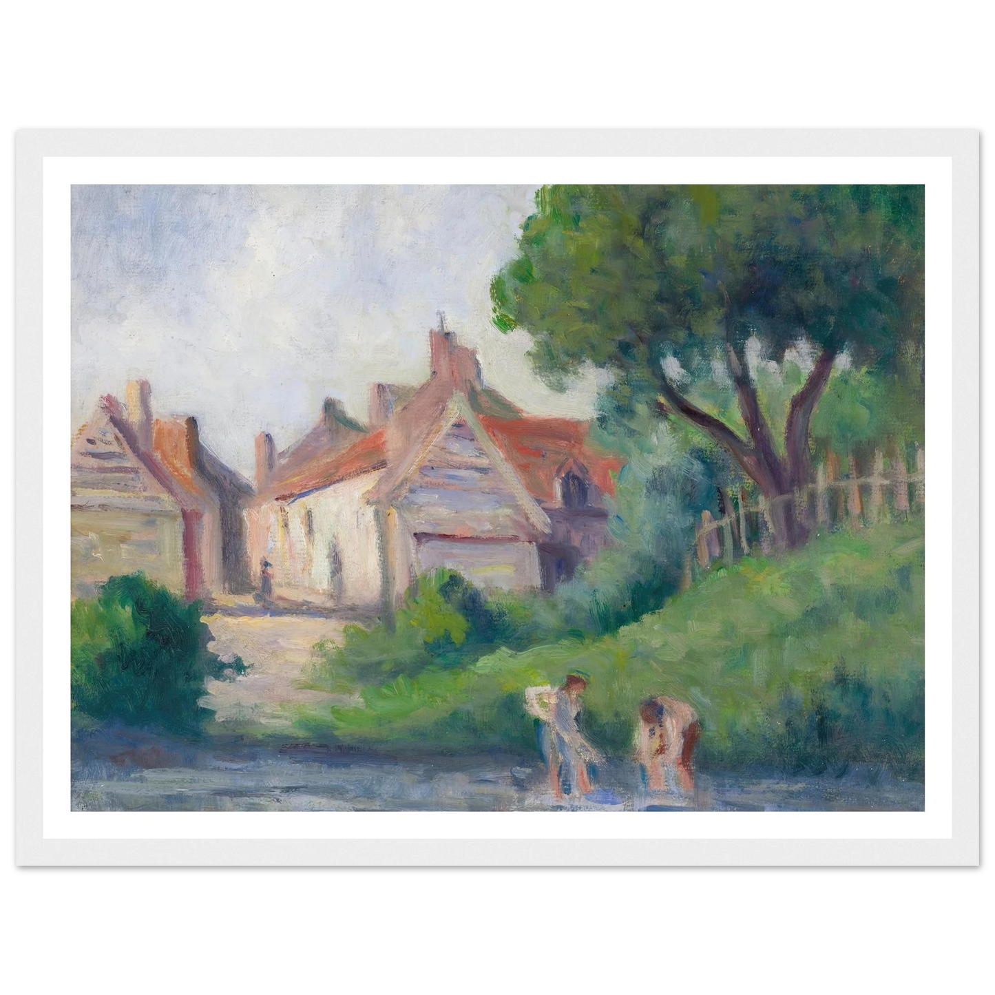 Pecquigny Art Print | Maximilien Luce - Framed Poster - 30x40 cm / 12x16″ - Black frame