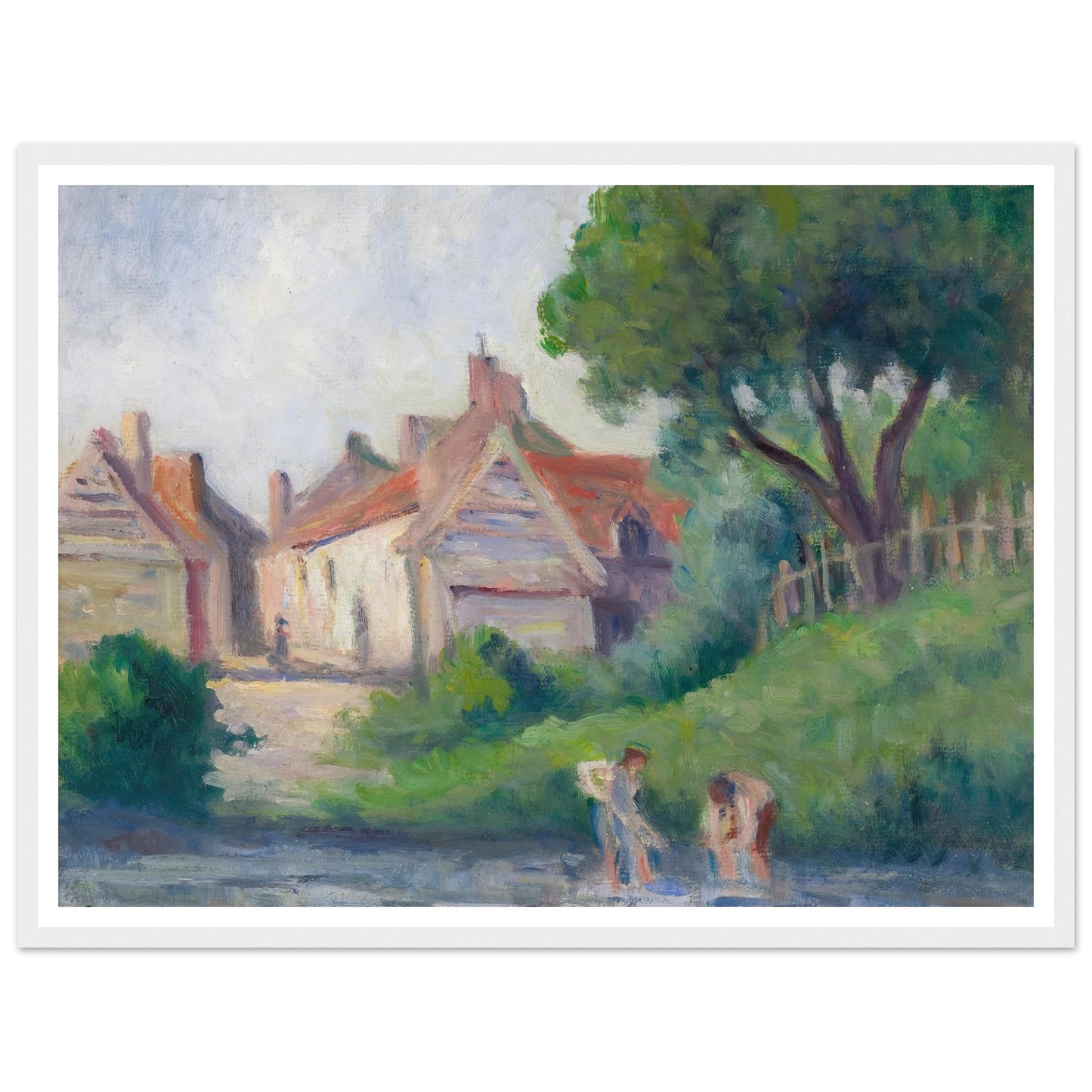 Pecquigny Art Print | Maximilien Luce - Framed Poster - 30x40 cm / 12x16″ - Black frame