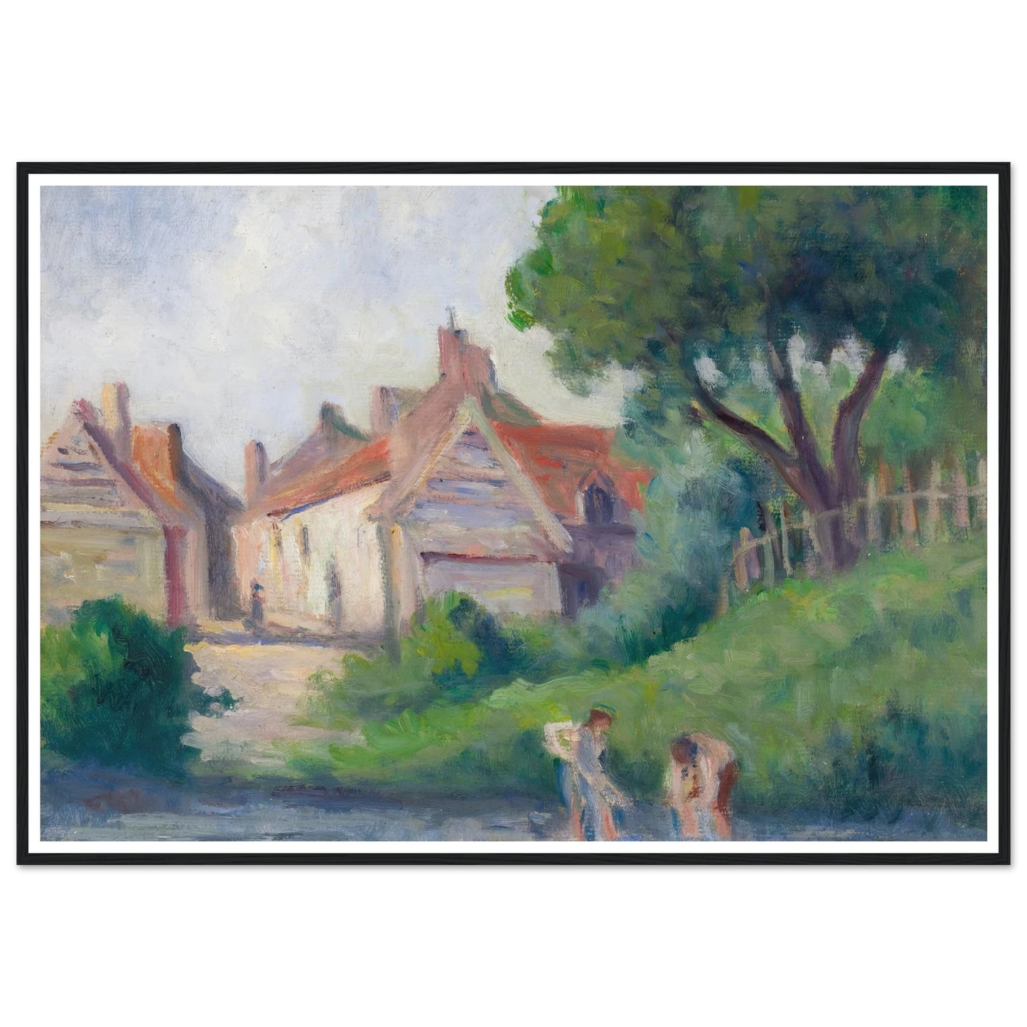 Pecquigny Art Print | Maximilien Luce - Framed Poster - 30x40 cm / 12x16″ - Black frame