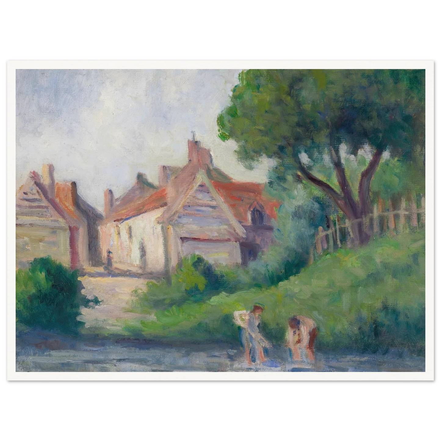Pecquigny Art Print | Maximilien Luce - Framed Poster - 30x40 cm / 12x16″ - Black frame