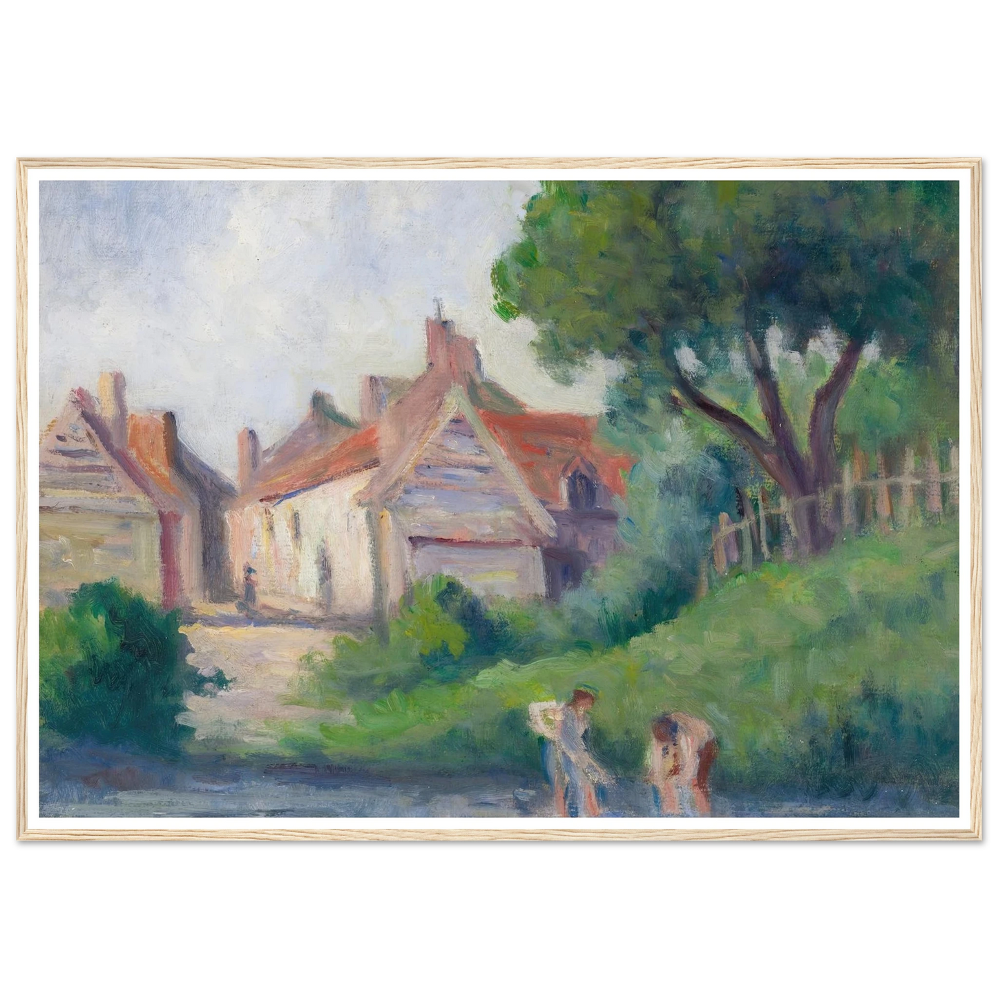 Pecquigny Art Print | Maximilien Luce - Framed Poster - 30x40 cm / 12x16″ - Black frame
