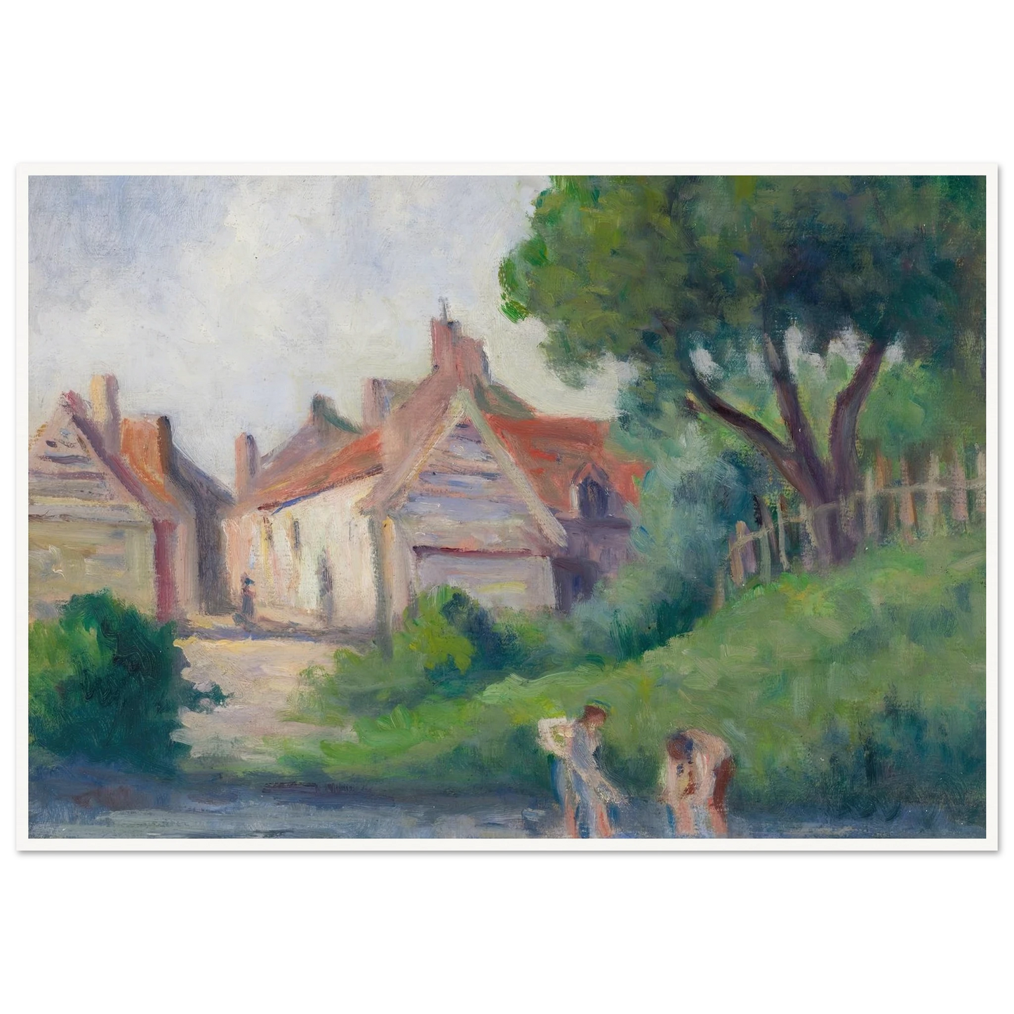Pecquigny Art Print | Maximilien Luce - Framed Poster - 30x40 cm / 12x16″ - Black frame