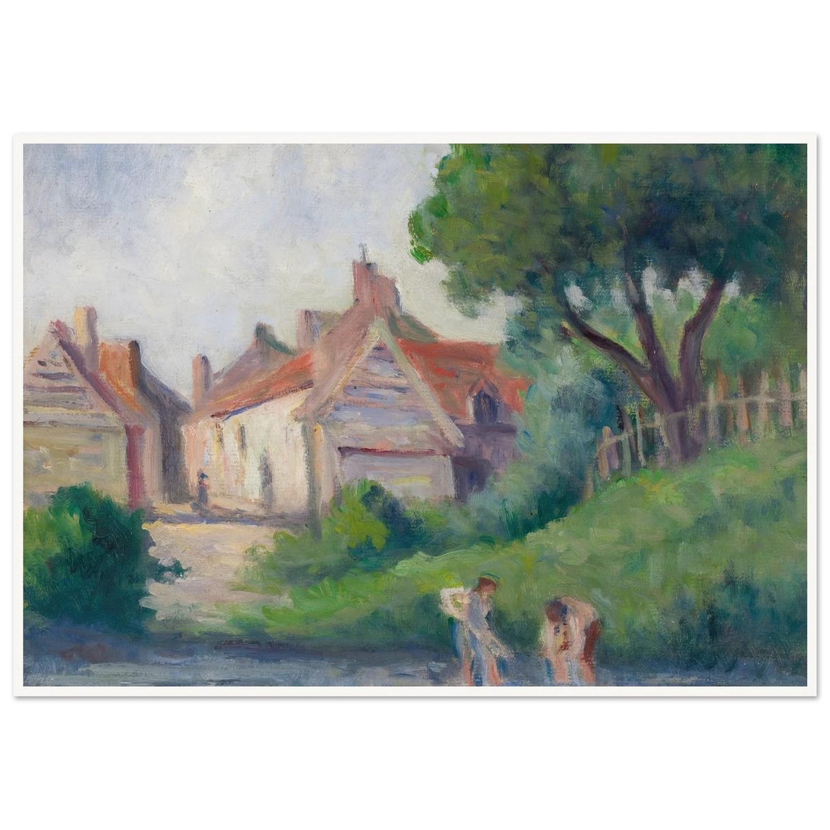 Pecquigny Art Print | Maximilien Luce - Framed Poster - 30x40 cm / 12x16″ - Black frame