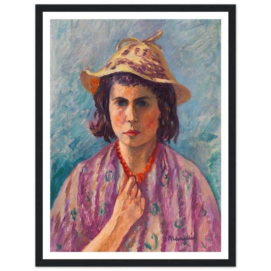 Petite italienne (1941) Art Print | Henri Manguin - Framed Poster - 30x40 cm / 12x16″ - Black frame