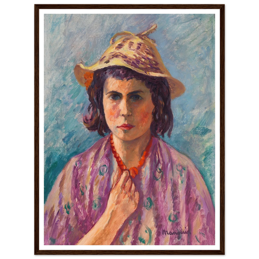 Petite italienne (1941) Art Print | Henri Manguin - Framed Poster - 30x40 cm / 12x16″ - Black frame