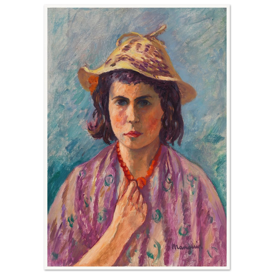 Petite italienne (1941) Art Print | Henri Manguin - Framed Poster - 30x40 cm / 12x16″ - Black frame