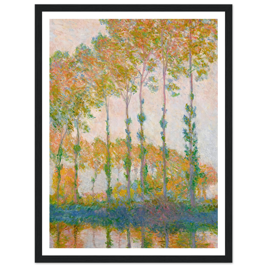 Peupliers au bord de l’Epte, automne (1891) Art Print | Claude Monet - Framed Poster - 30x40 cm / 12x16″ - Black frame