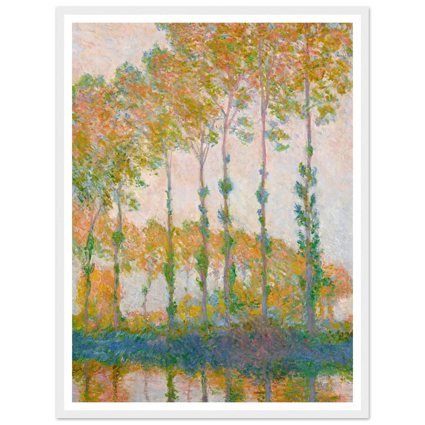 Peupliers au bord de l’Epte, automne (1891) Art Print | Claude Monet - Framed Poster - 30x40 cm / 12x16″ - Black frame