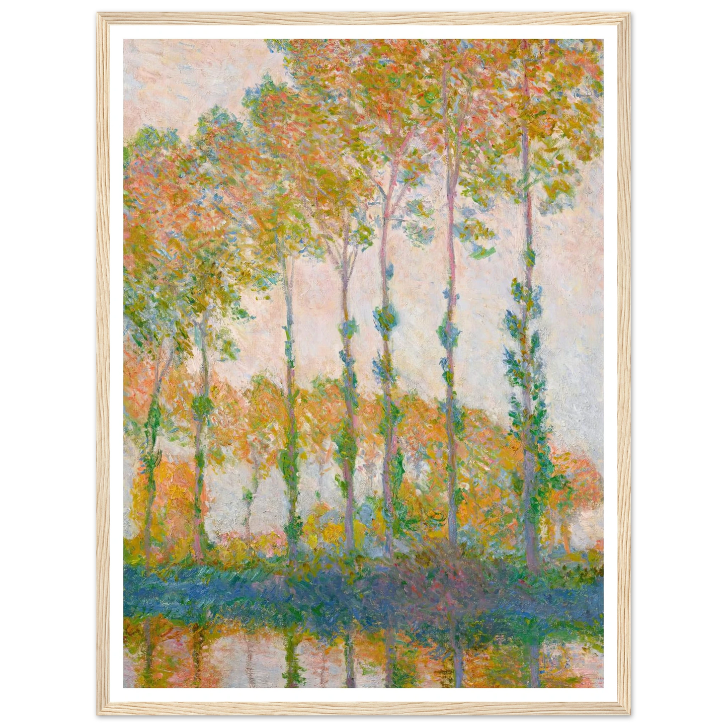 Peupliers au bord de l’Epte, automne (1891) Art Print | Claude Monet - Framed Poster - 30x40 cm / 12x16″ - Black frame