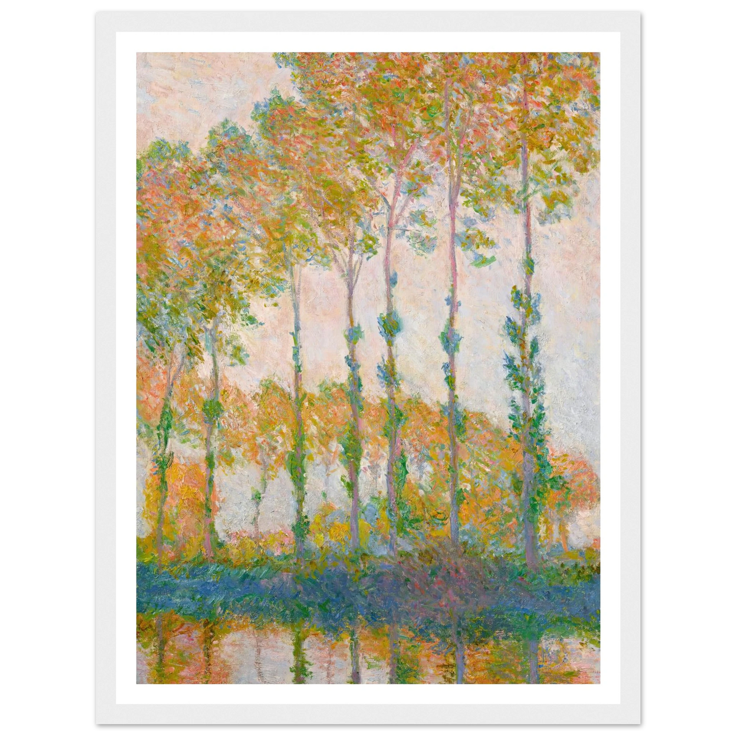 Peupliers au bord de l’Epte, automne (1891) Art Print | Claude Monet - Framed Poster - 30x40 cm / 12x16″ - Black frame