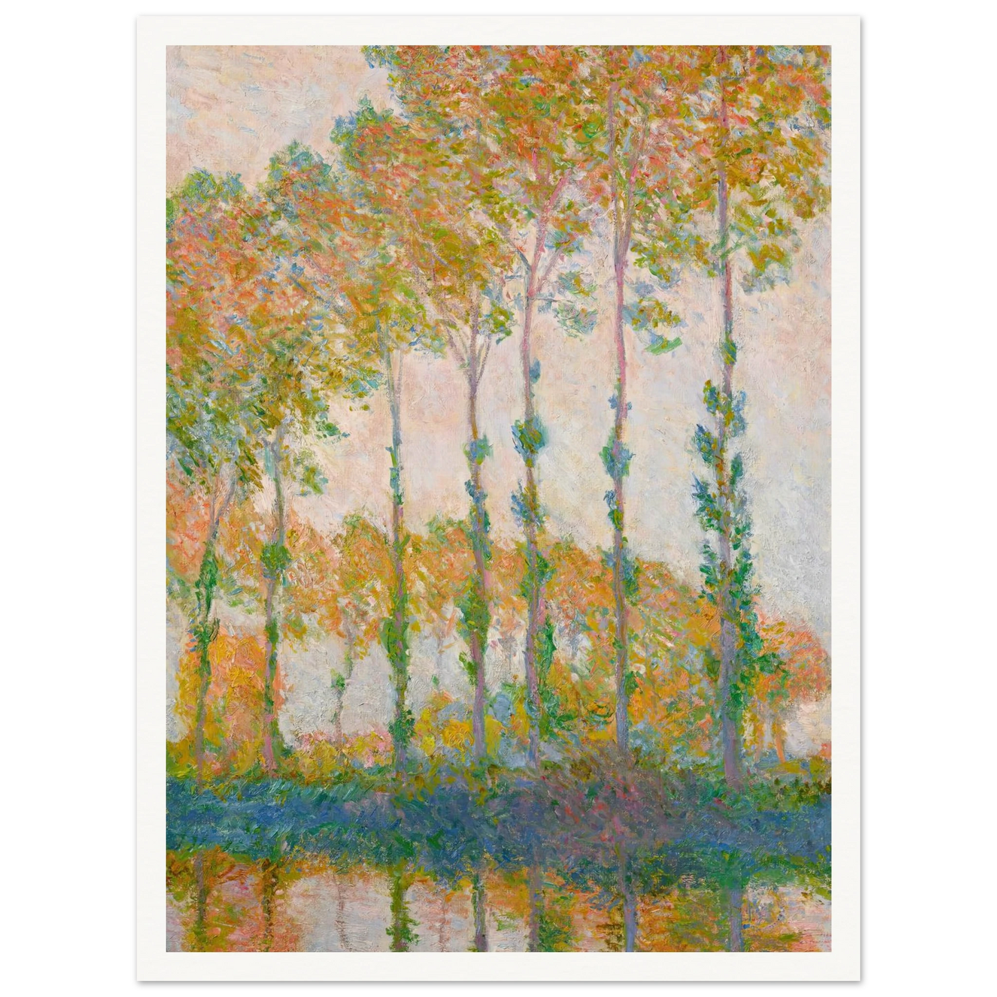 Peupliers au bord de l’Epte, automne (1891) Art Print | Claude Monet - Framed Poster - 30x40 cm / 12x16″ - Black frame
