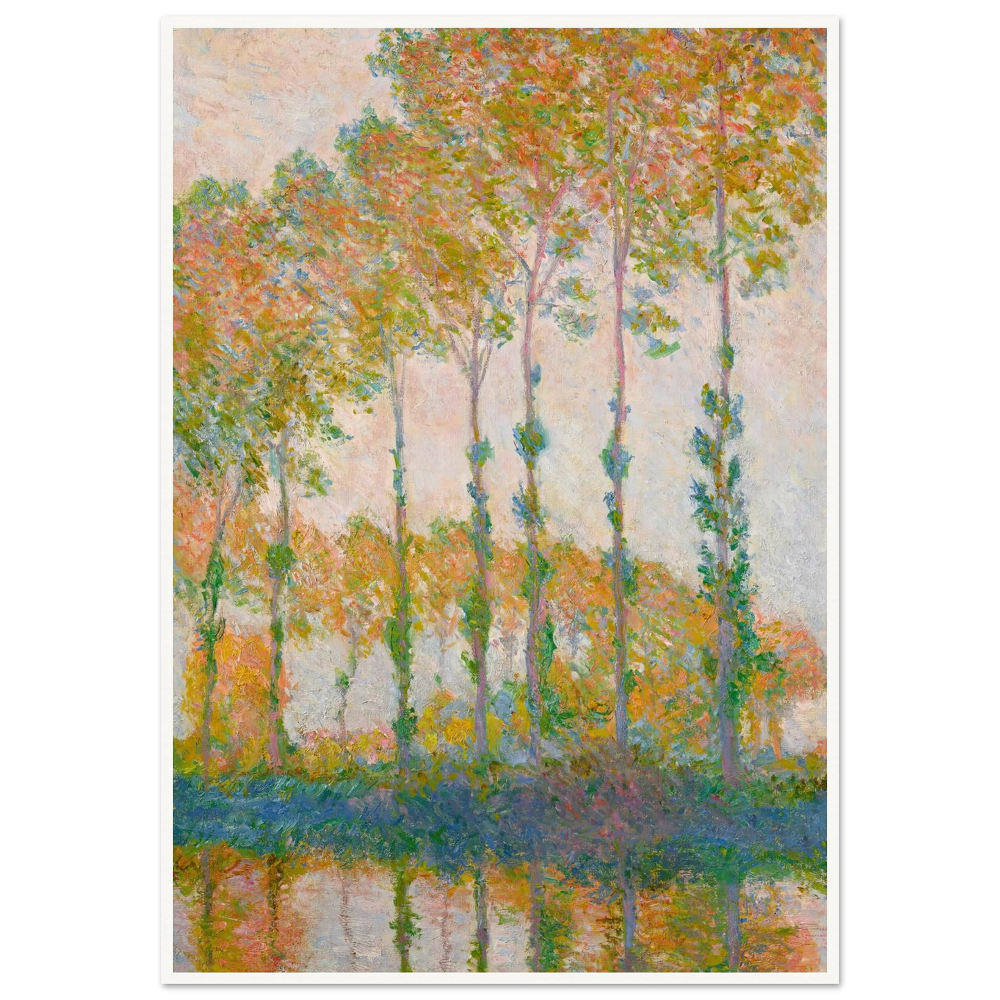 Peupliers au bord de l’Epte, automne (1891) Art Print | Claude Monet - Framed Poster - 30x40 cm / 12x16″ - Black frame