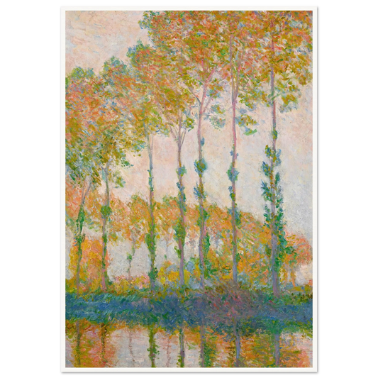 Peupliers au bord de l’Epte, automne (1891) Art Print | Claude Monet - Framed Poster - 30x40 cm / 12x16″ - Black frame