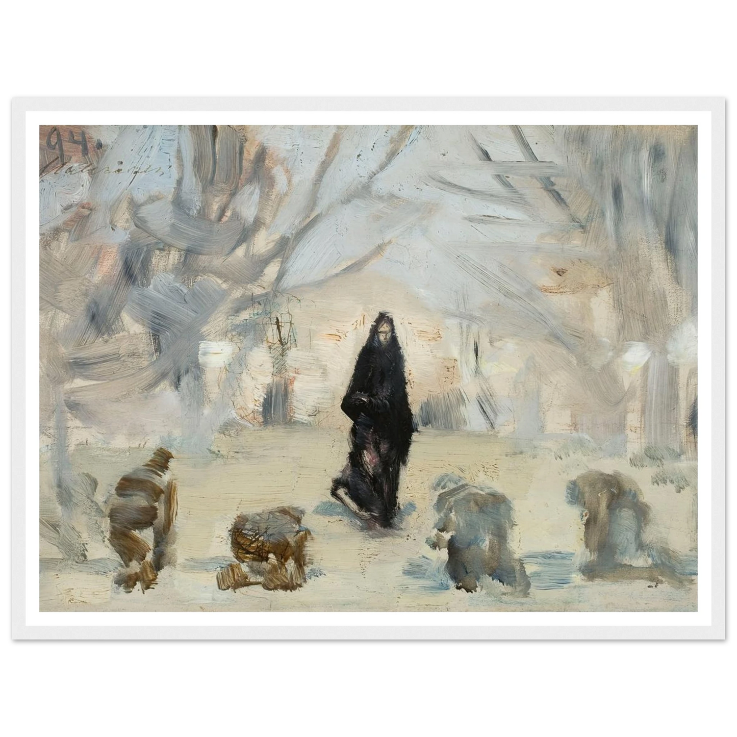 Phantom (1894) Art Print | Jacek Malczewski - Framed Poster - 30x40 cm / 12x16″ - Black frame