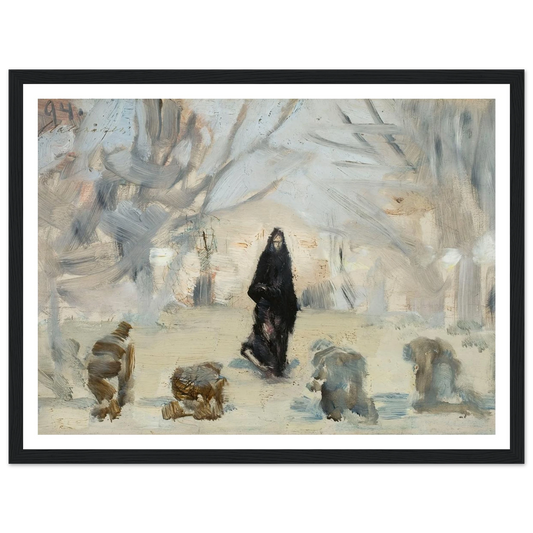 Phantom (1894) Art Print | Jacek Malczewski - Framed Poster - 30x40 cm / 12x16″ - Black frame