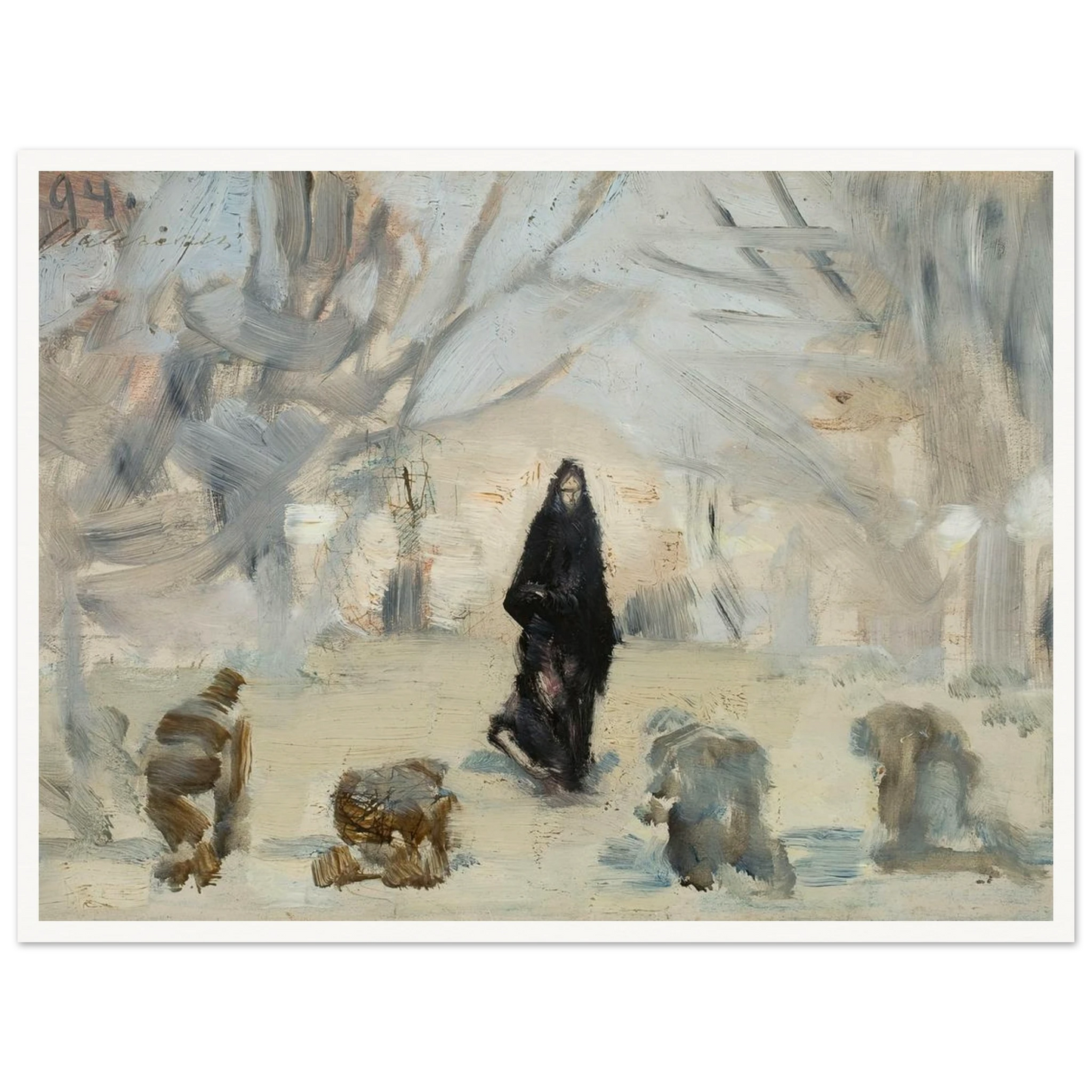 Phantom (1894) Art Print | Jacek Malczewski - Framed Poster - 30x40 cm / 12x16″ - Black frame