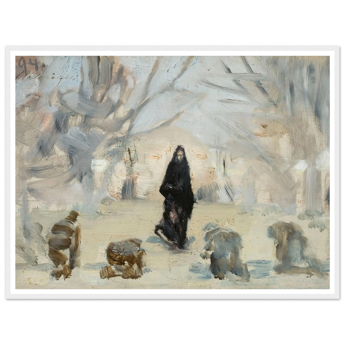 Phantom (1894) Art Print | Jacek Malczewski - Framed Poster - 30x40 cm / 12x16″ - Black frame