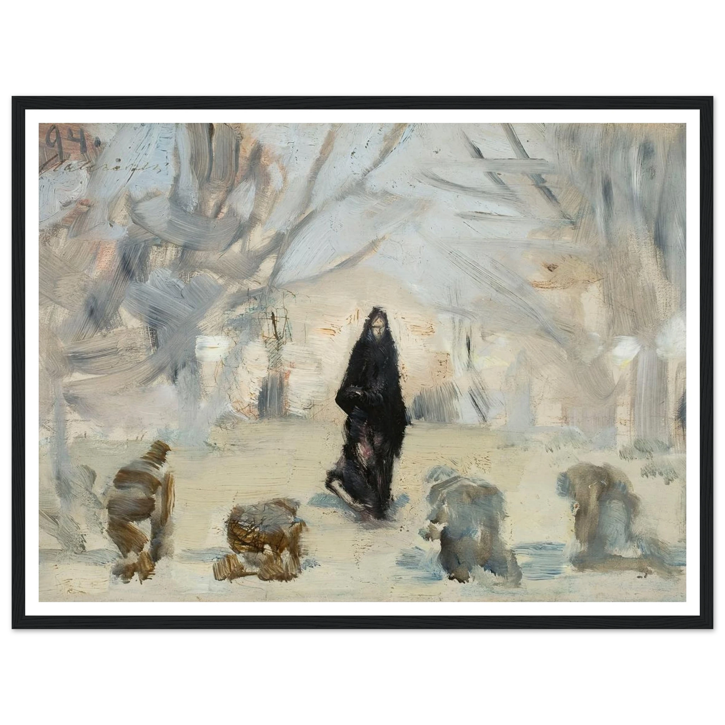 Phantom (1894) Art Print | Jacek Malczewski - Framed Poster - 30x40 cm / 12x16″ - Black frame