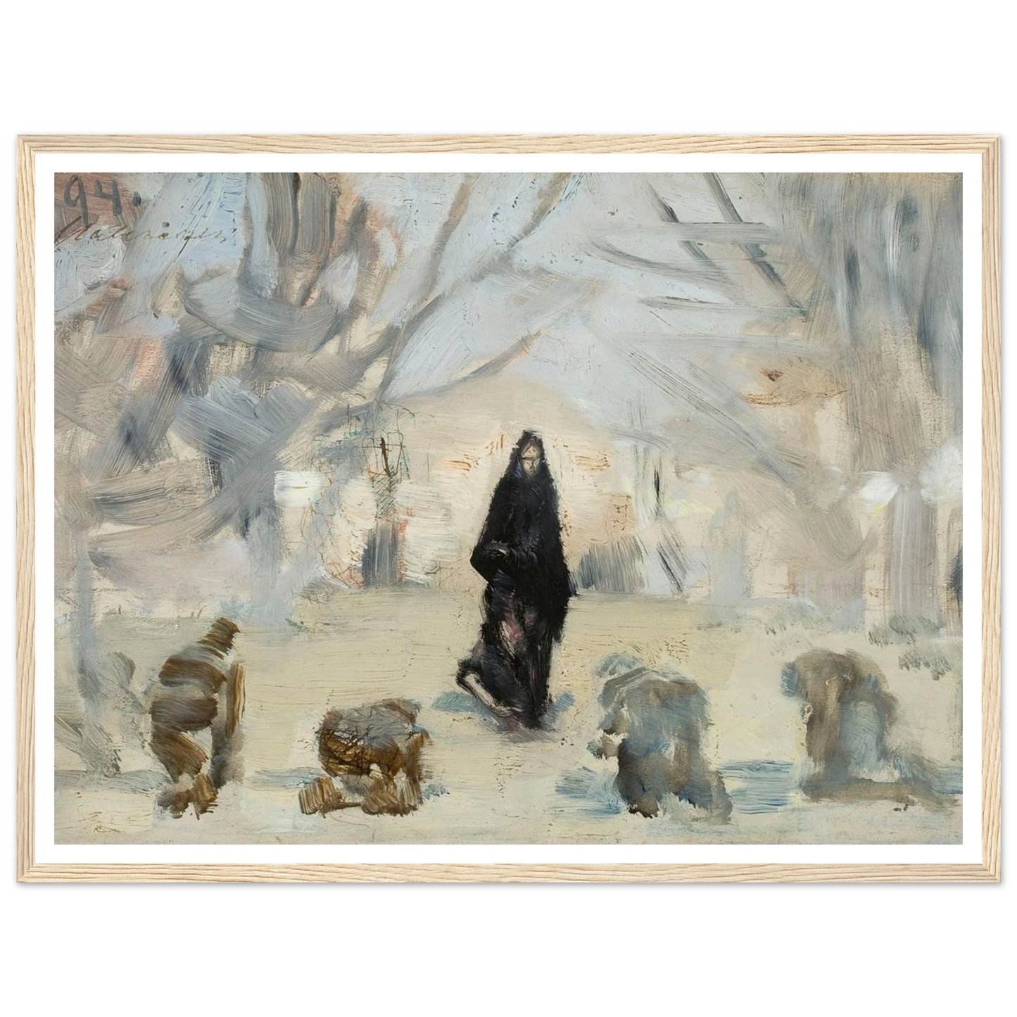 Phantom (1894) Art Print | Jacek Malczewski - Framed Poster - 30x40 cm / 12x16″ - Black frame