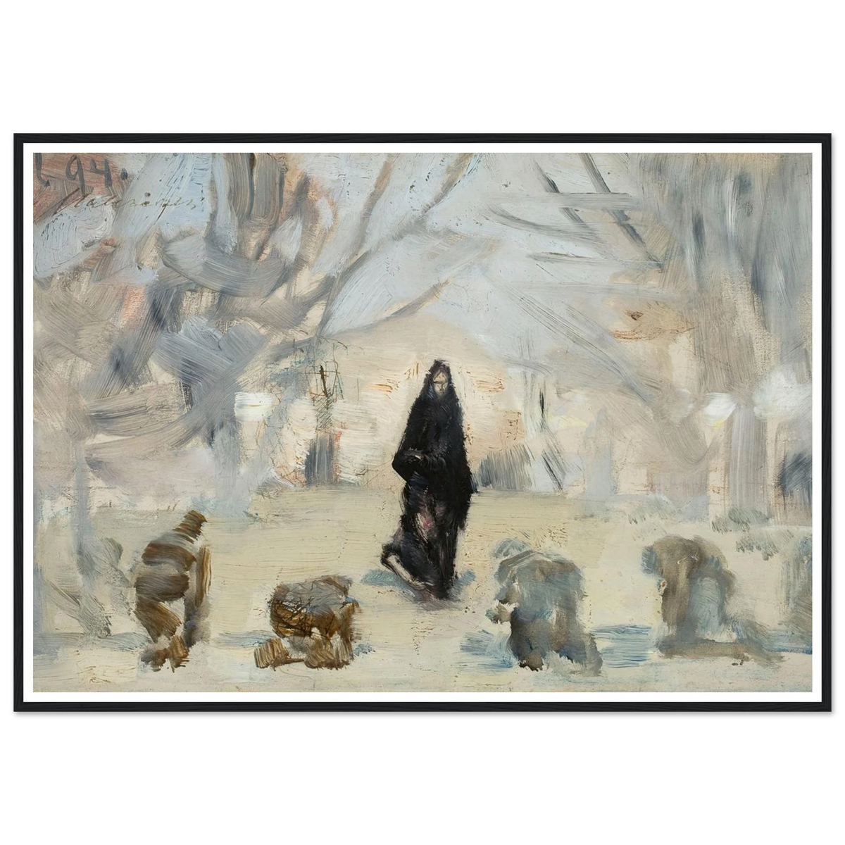 Phantom (1894) Art Print | Jacek Malczewski - Framed Poster - 30x40 cm / 12x16″ - Black frame