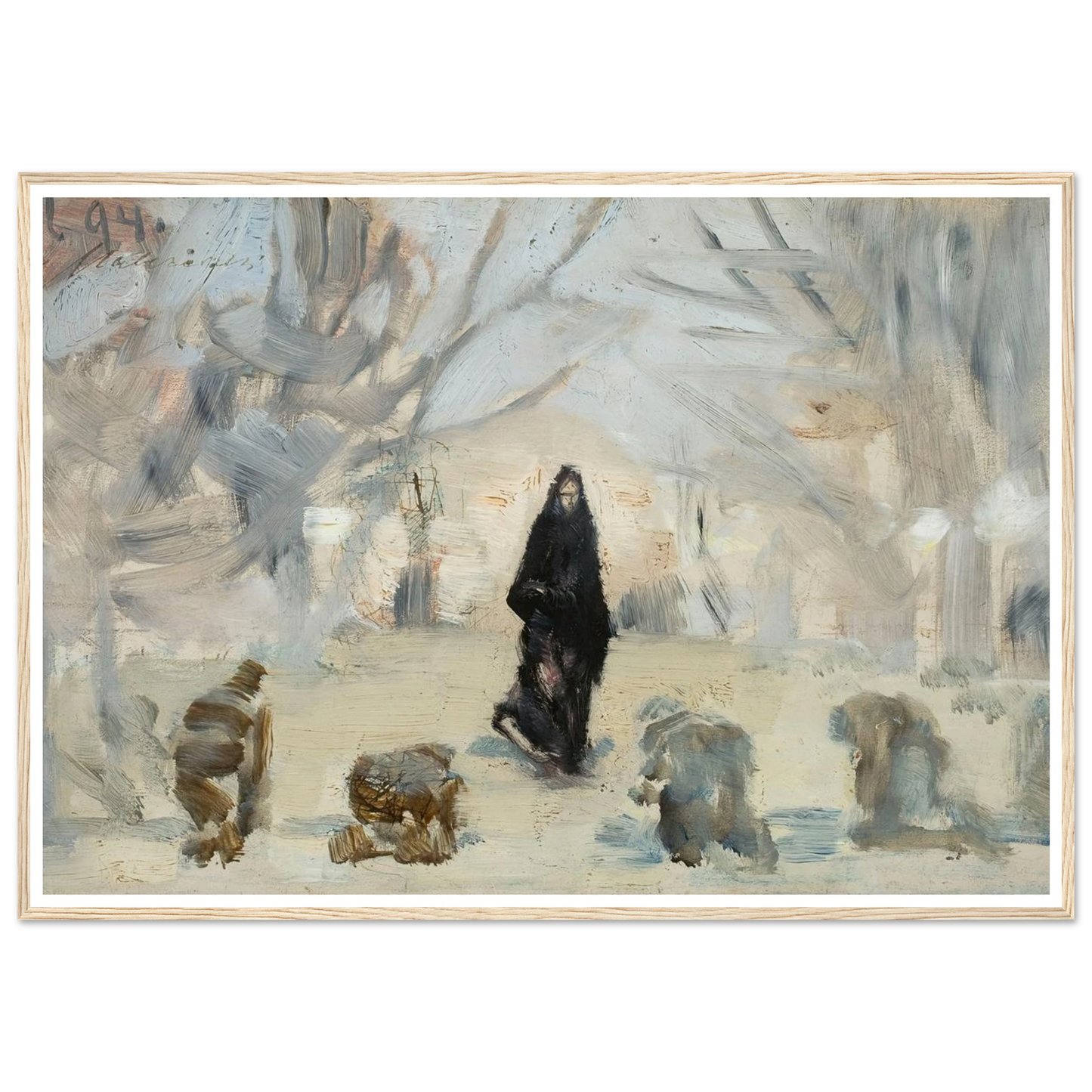 Phantom (1894) Art Print | Jacek Malczewski - Framed Poster - 30x40 cm / 12x16″ - Black frame